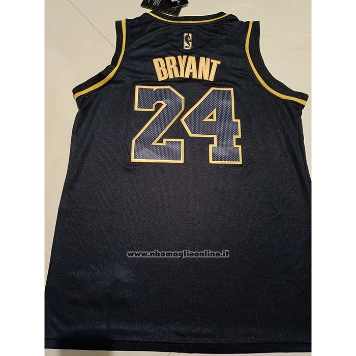 Maglia Bambino Golden Edition Los Angeles Lakers Kobe Bryant #24 Nero